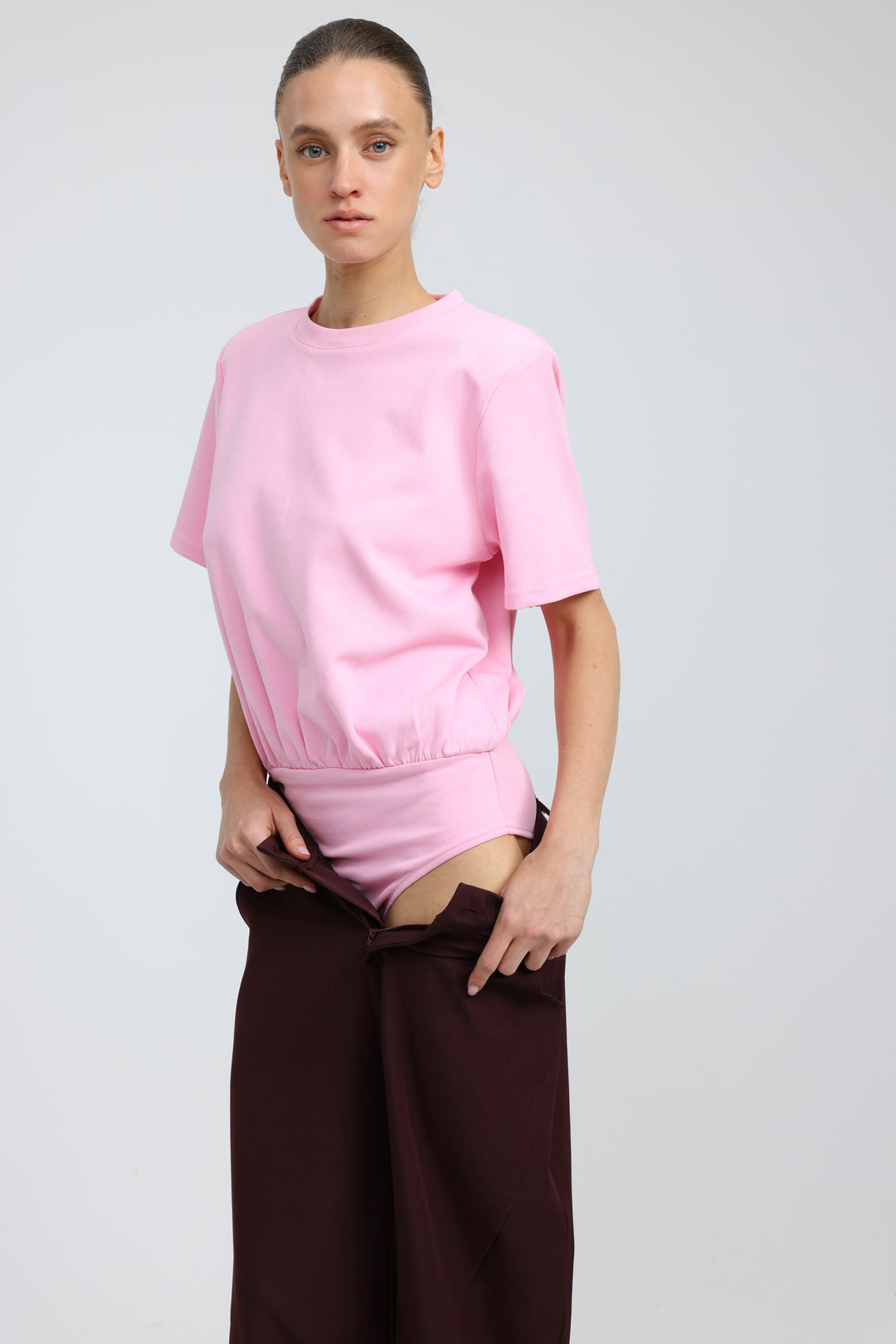 Clearance Pink Padded Bodysuit