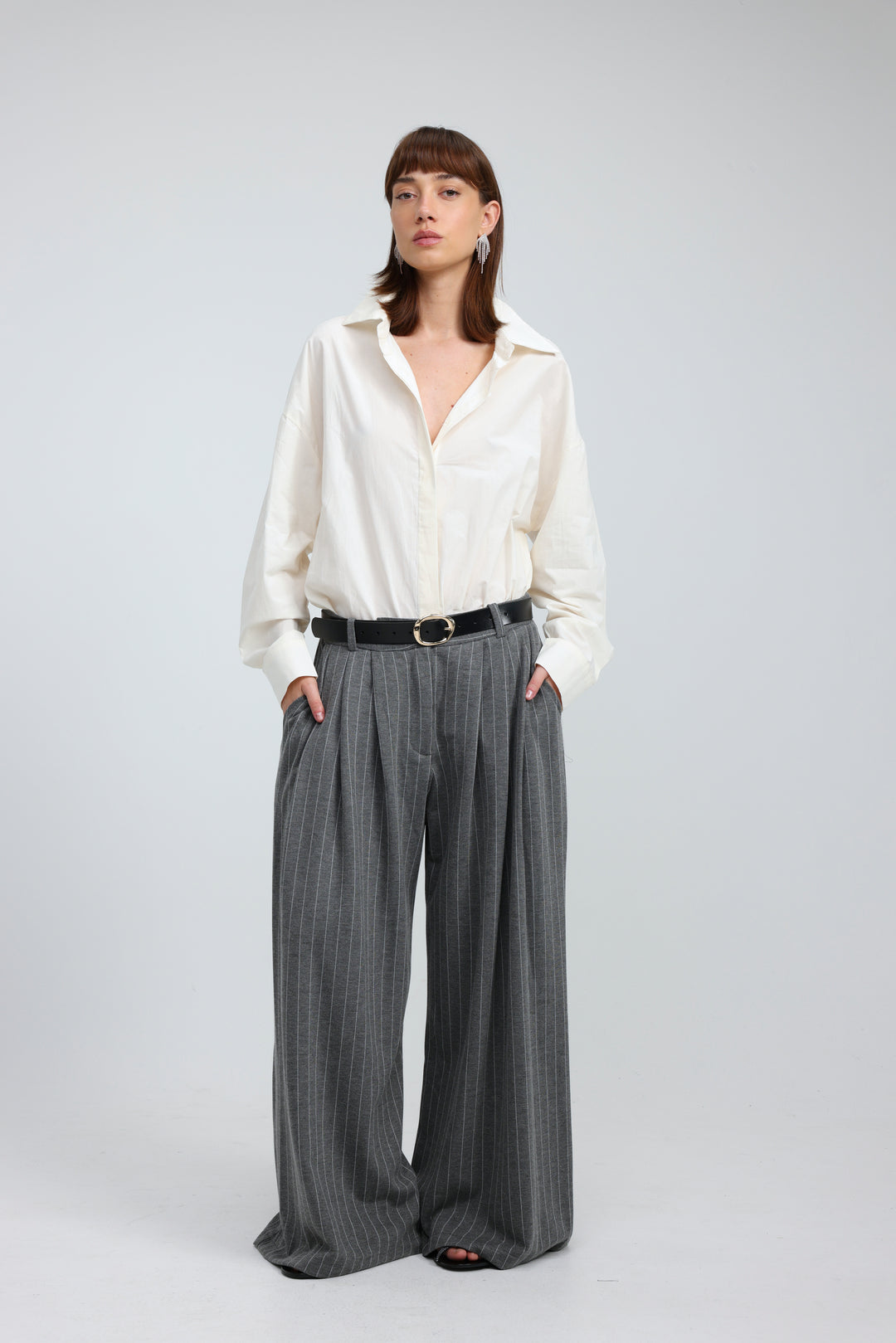 Heart-Back Cream Buttoned Shirt