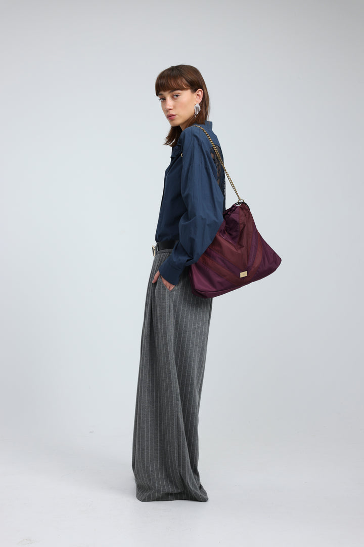 Chevron Wine Side Bag