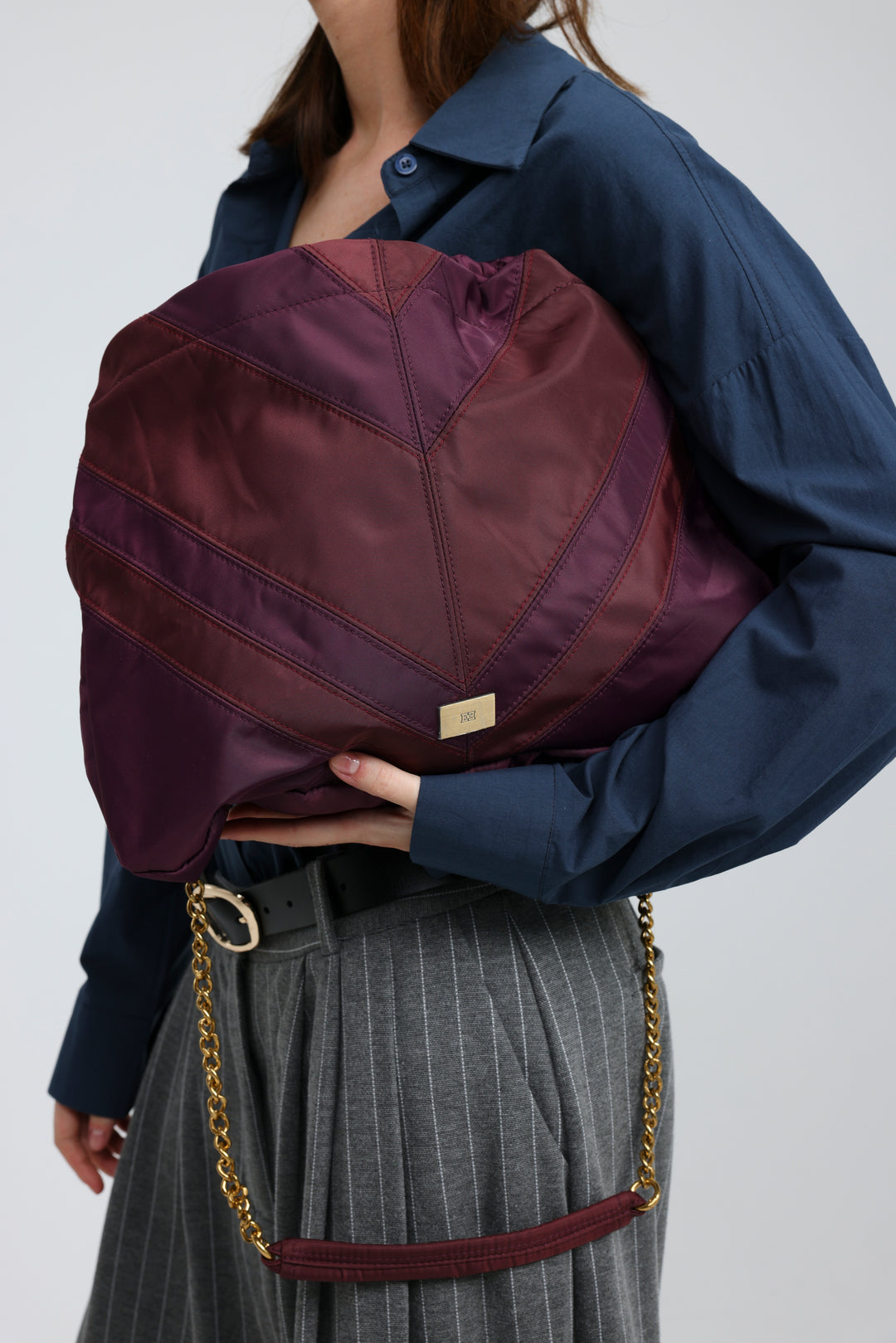 Chevron Wine Side Bag