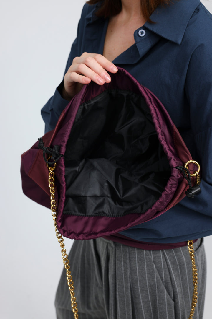 Chevron Wine Side Bag