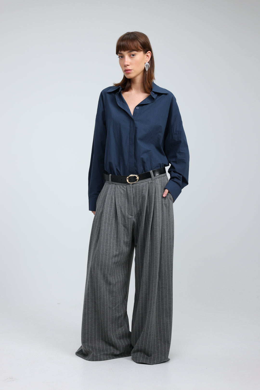 Heart-Back Blue Buttoned Shirt