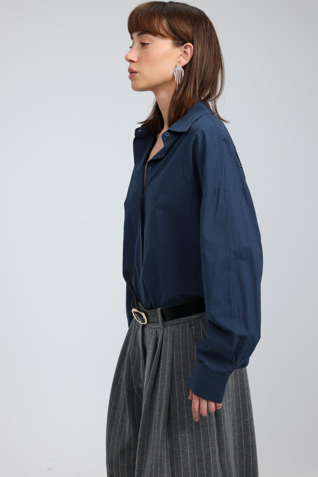 Heart-Back Blue Buttoned Shirt