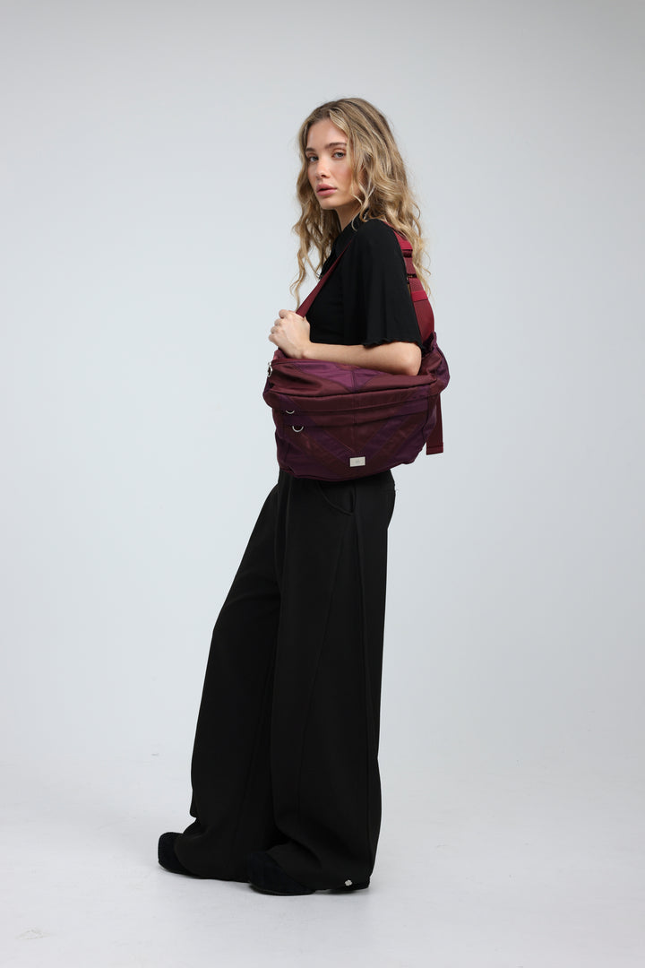 Chevron Wine Belt Bag