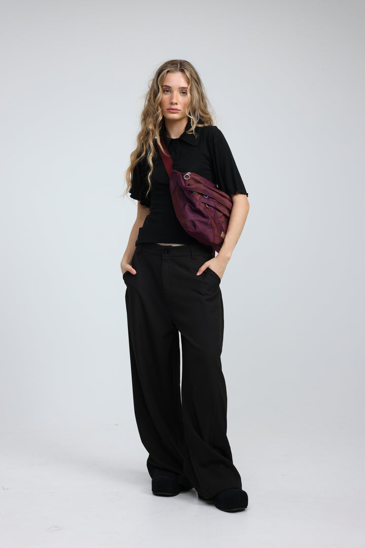 Chevron Wine Belt Bag