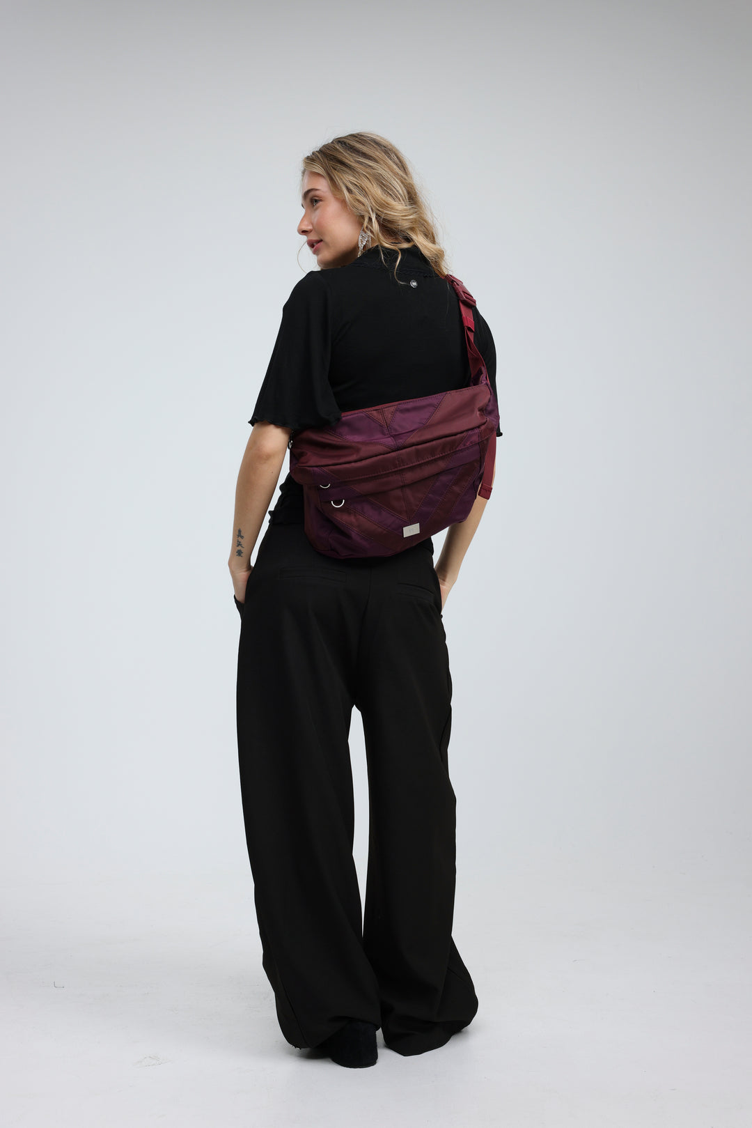 Chevron Wine Belt Bag