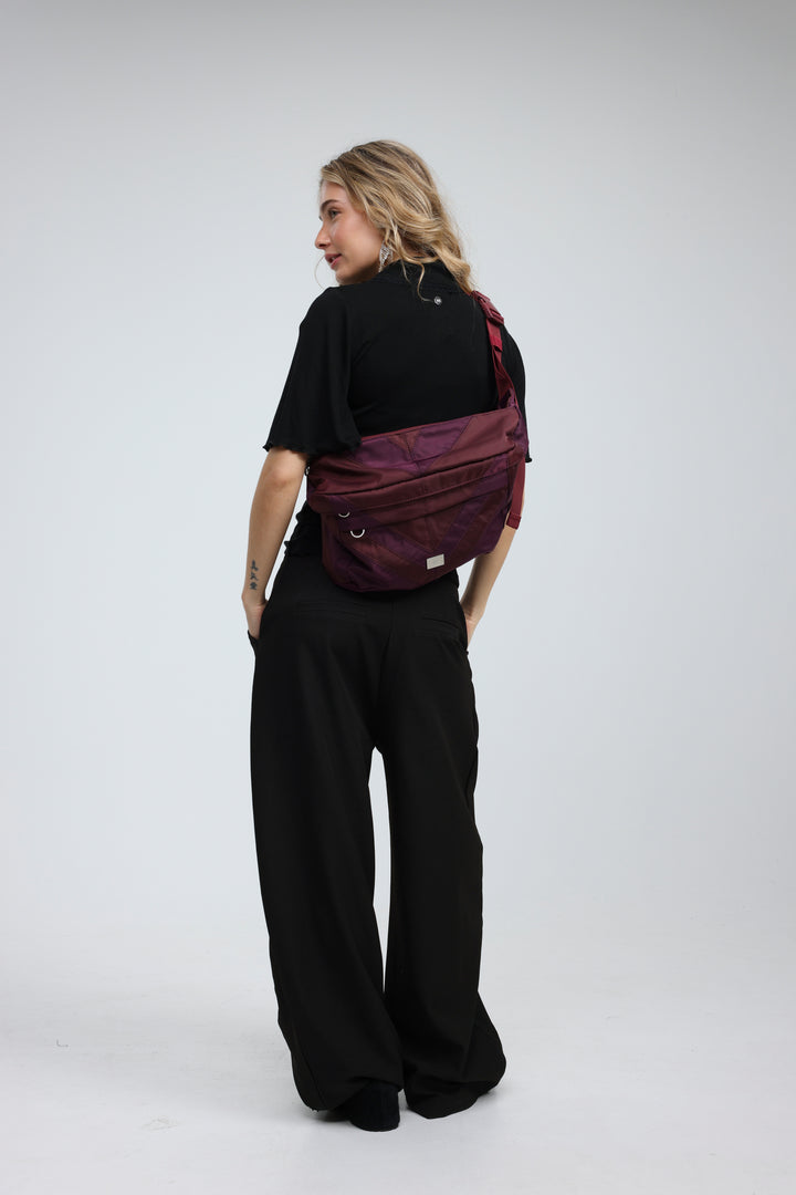 Chevron Wine Belt Bag