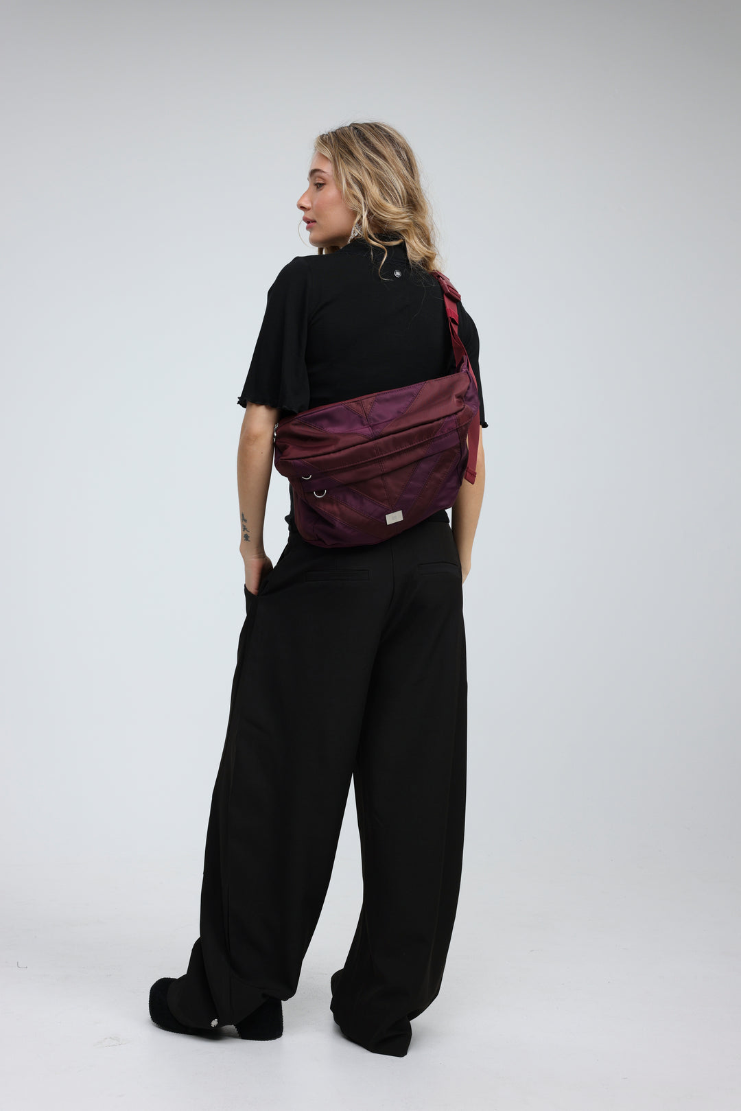 Chevron Wine Belt Bag