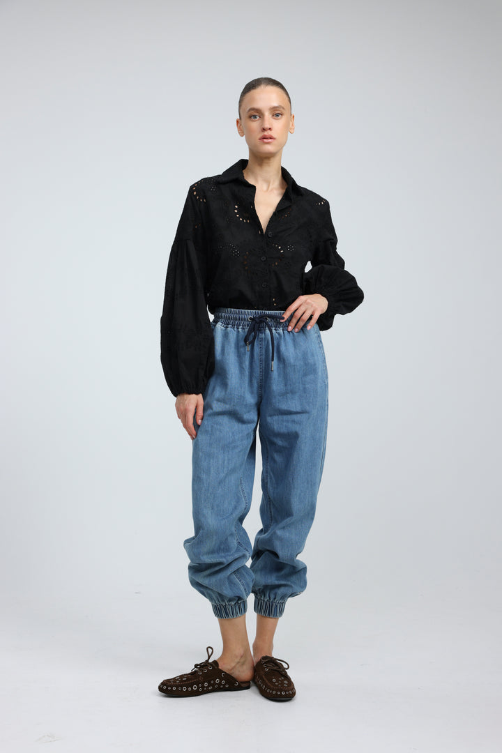 Strategy Blue Denim Joggers