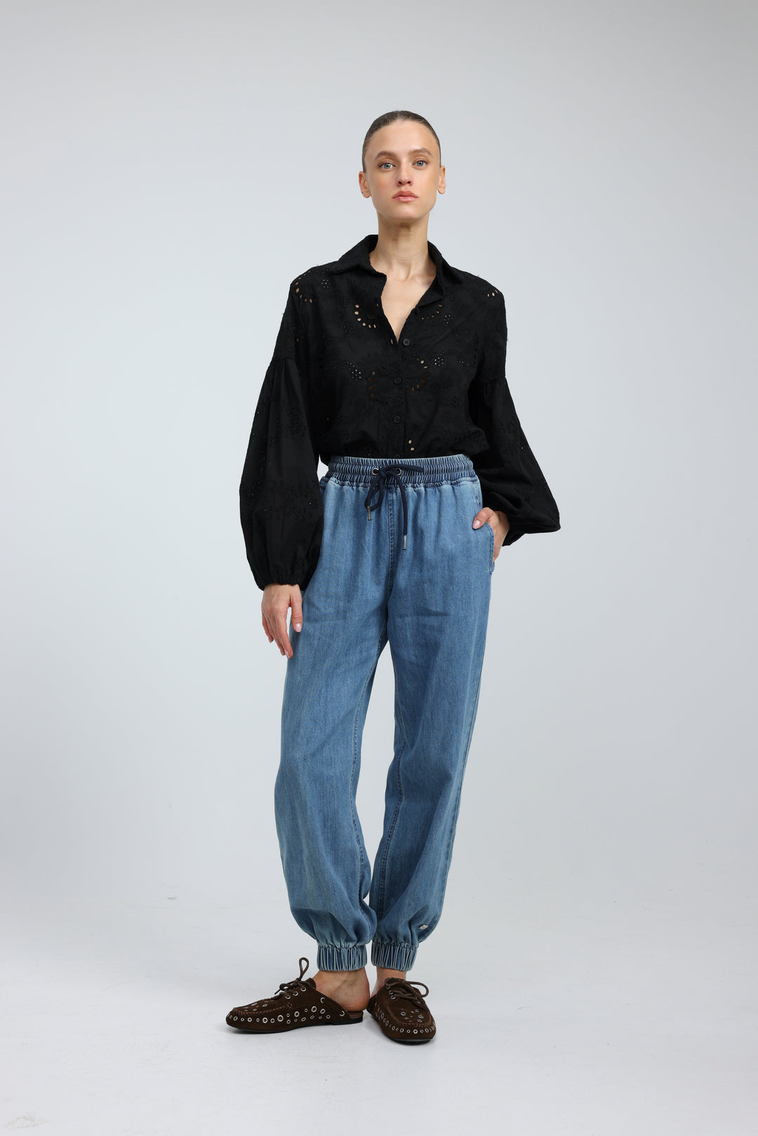 Strategy Blue Denim Joggers