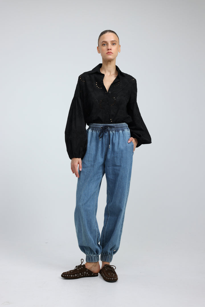 Strategy Blue Denim Joggers