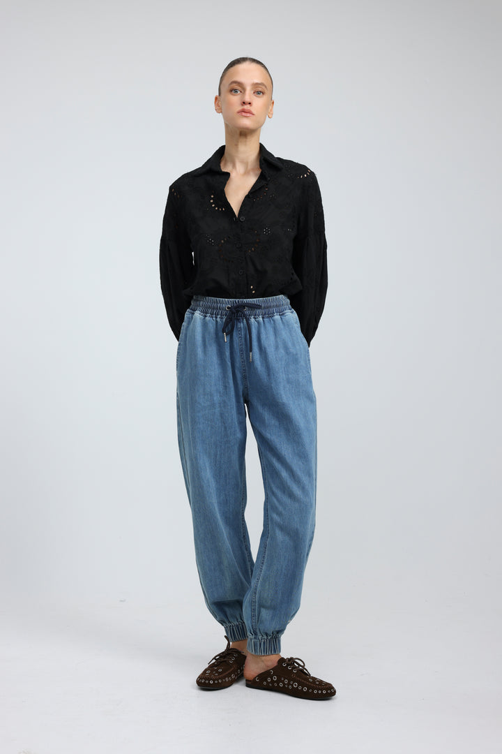 Strategy Blue Denim Joggers