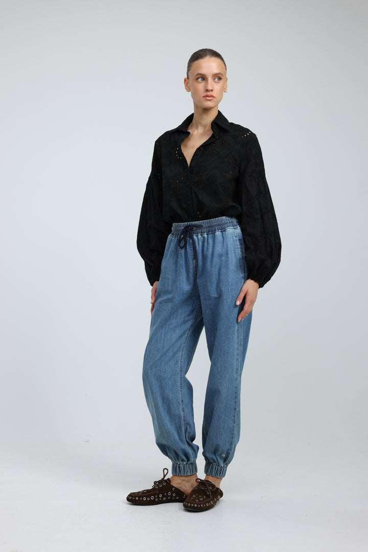 Strategy Blue Denim Joggers