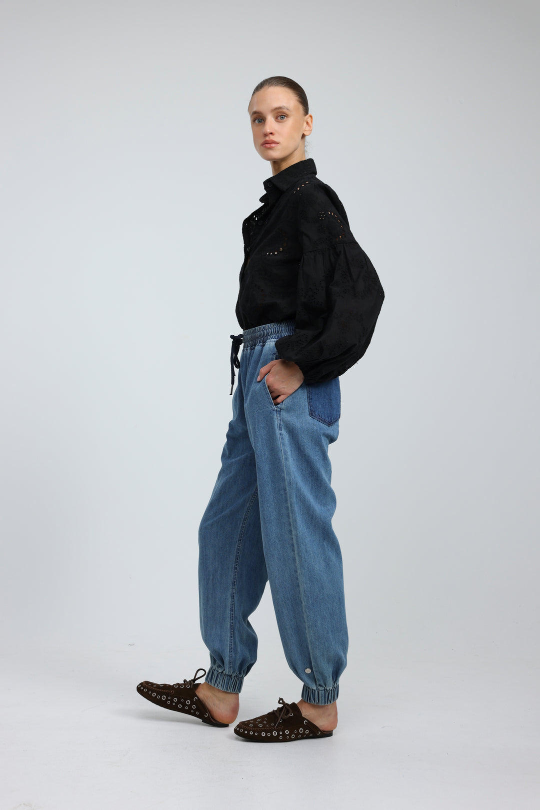 Strategy Blue Denim Joggers
