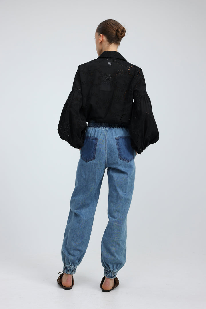 Strategy Blue Denim Joggers