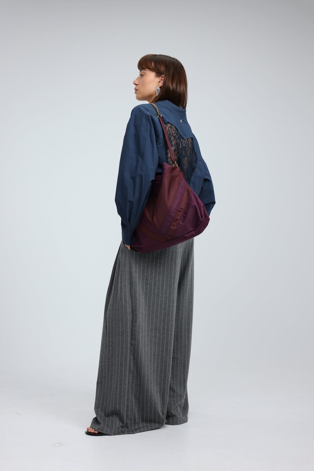 Chevron Wine Side Bag