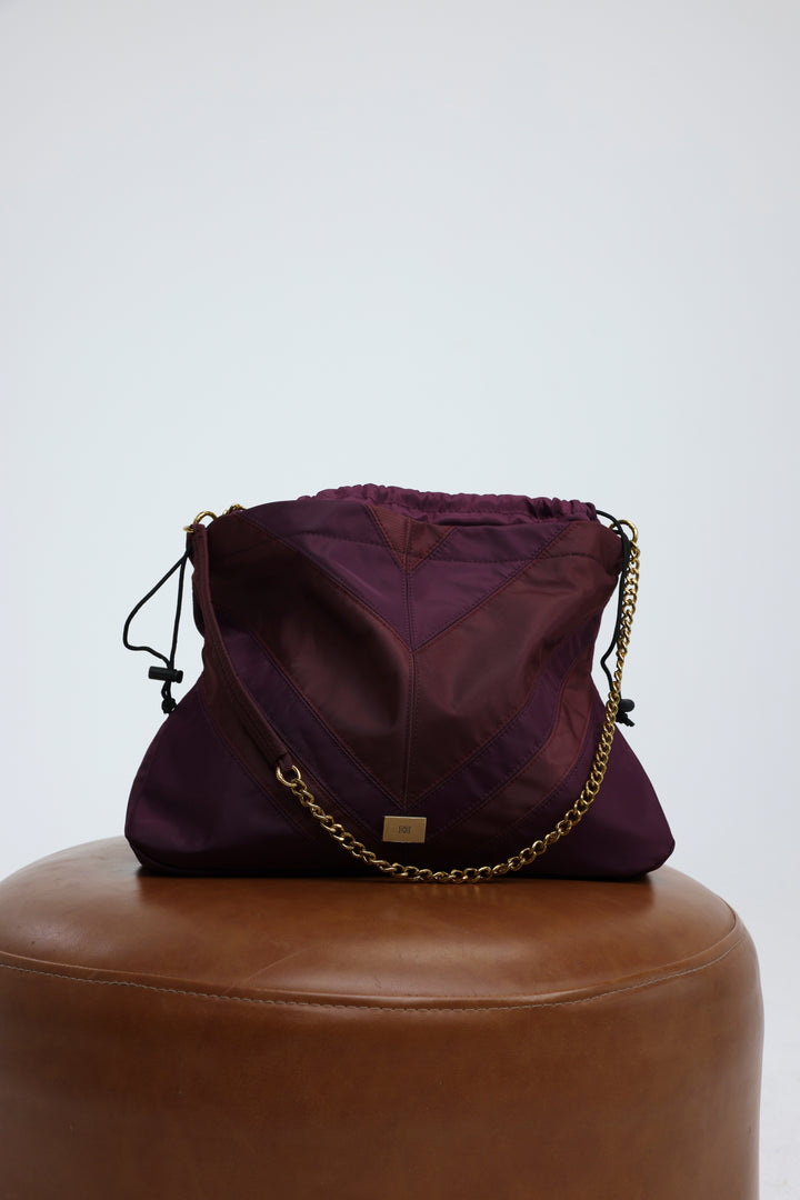 Chevron Wine Side Bag