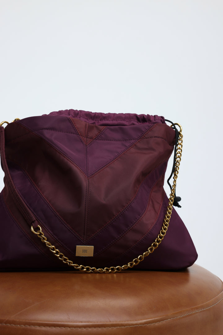 Chevron Wine Side Bag
