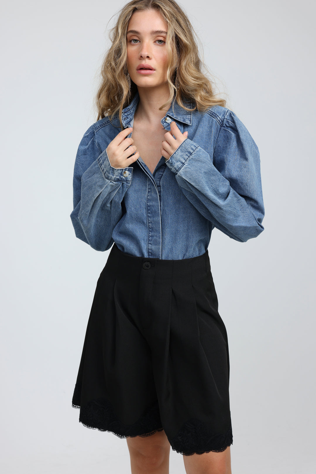 Overtime Blue Denim Buttoned  Shirt