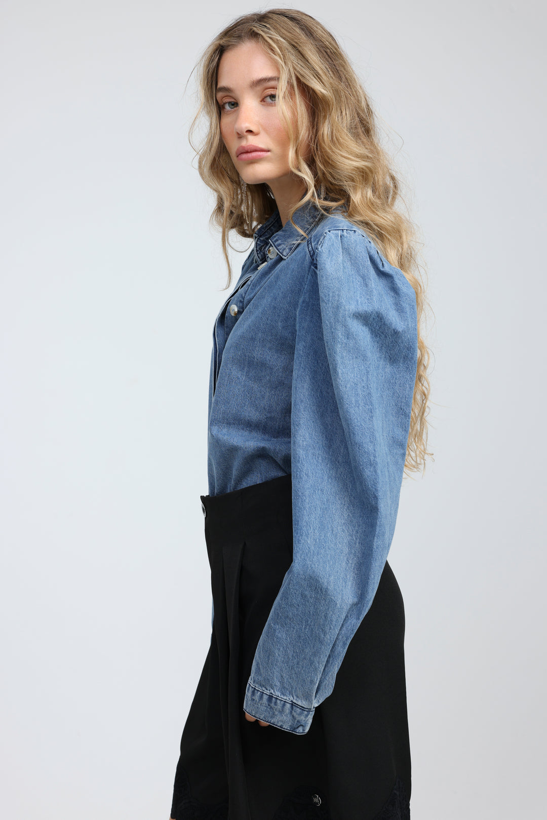 Overtime Blue Denim Buttoned  Shirt