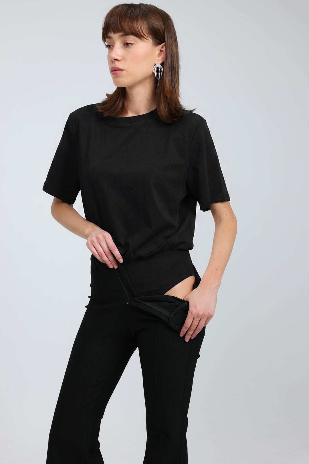 Clearance Black Padded Bodysuit