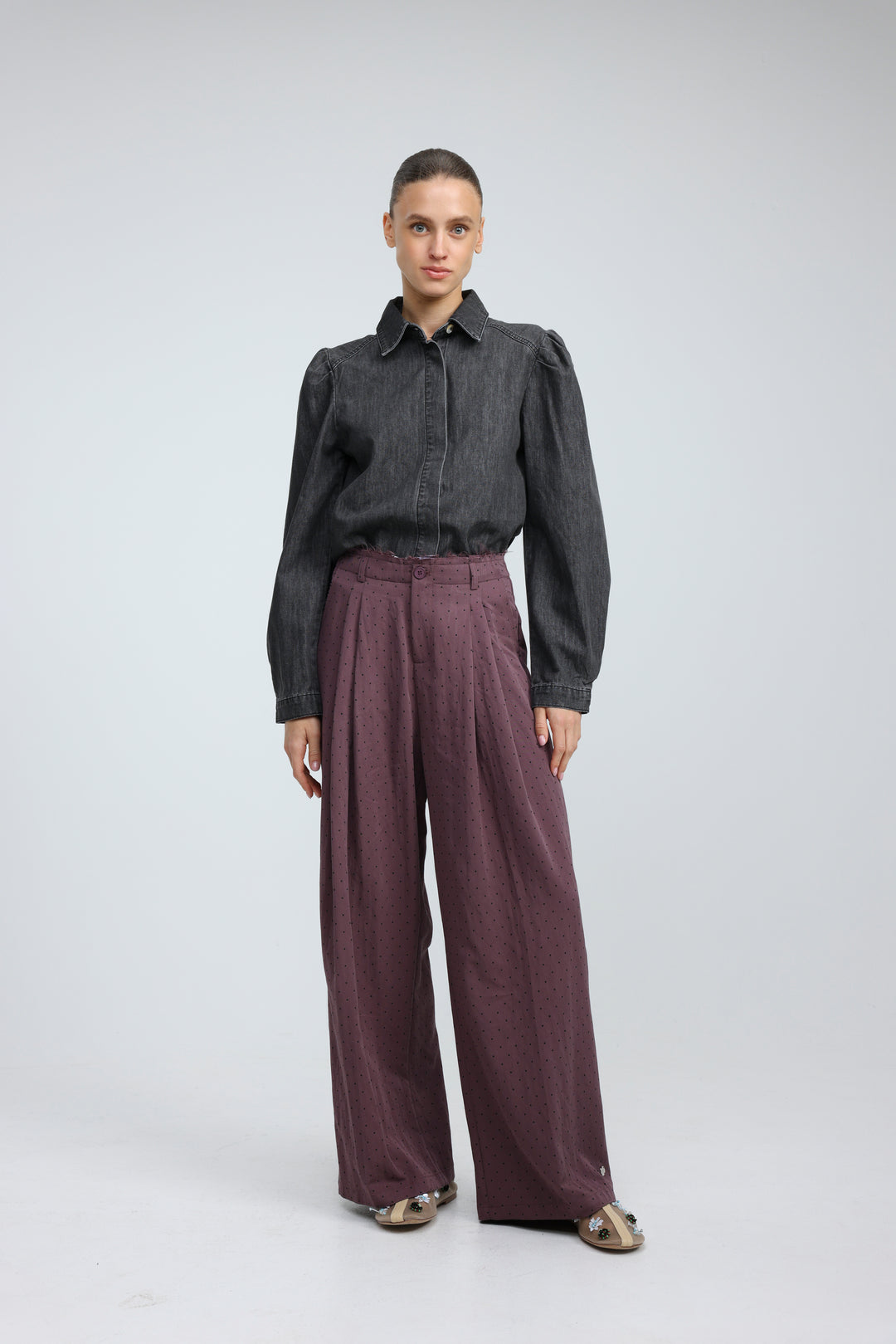 Overtime Black Denim Buttoned  Shirt