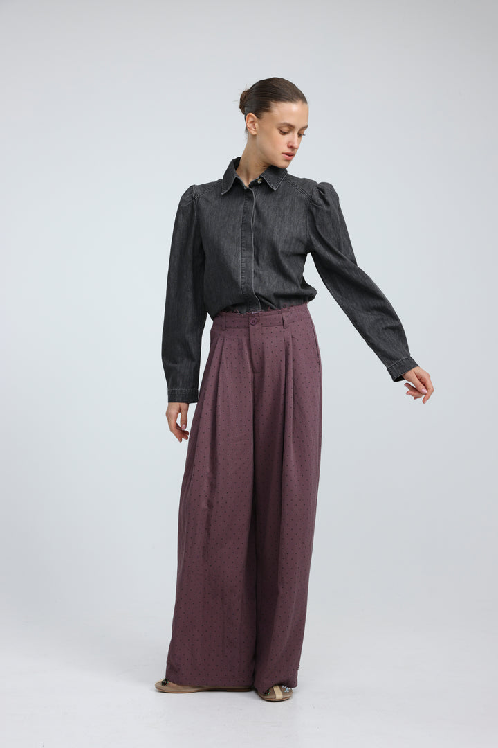 Overtime Black Denim Buttoned  Shirt