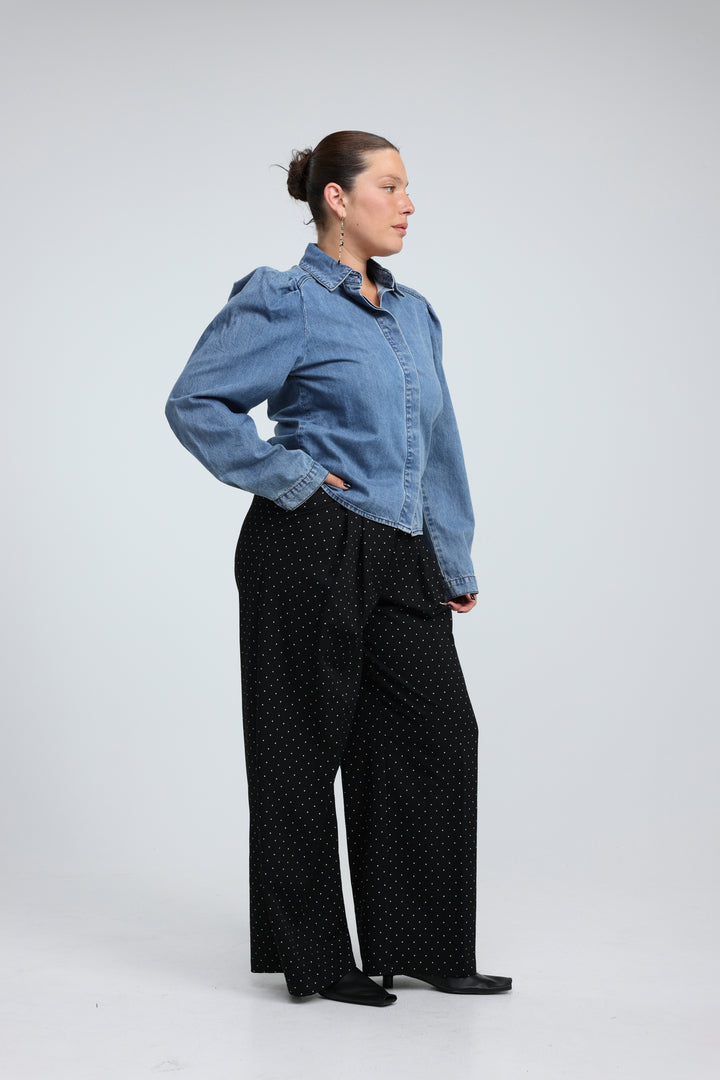 Overtime Blue Denim Buttoned  Shirt