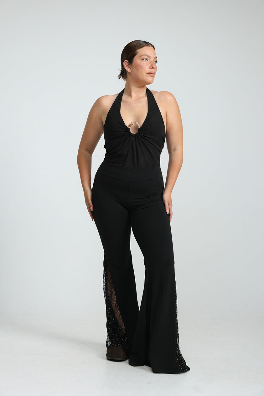 Edgy Black Bodysuit