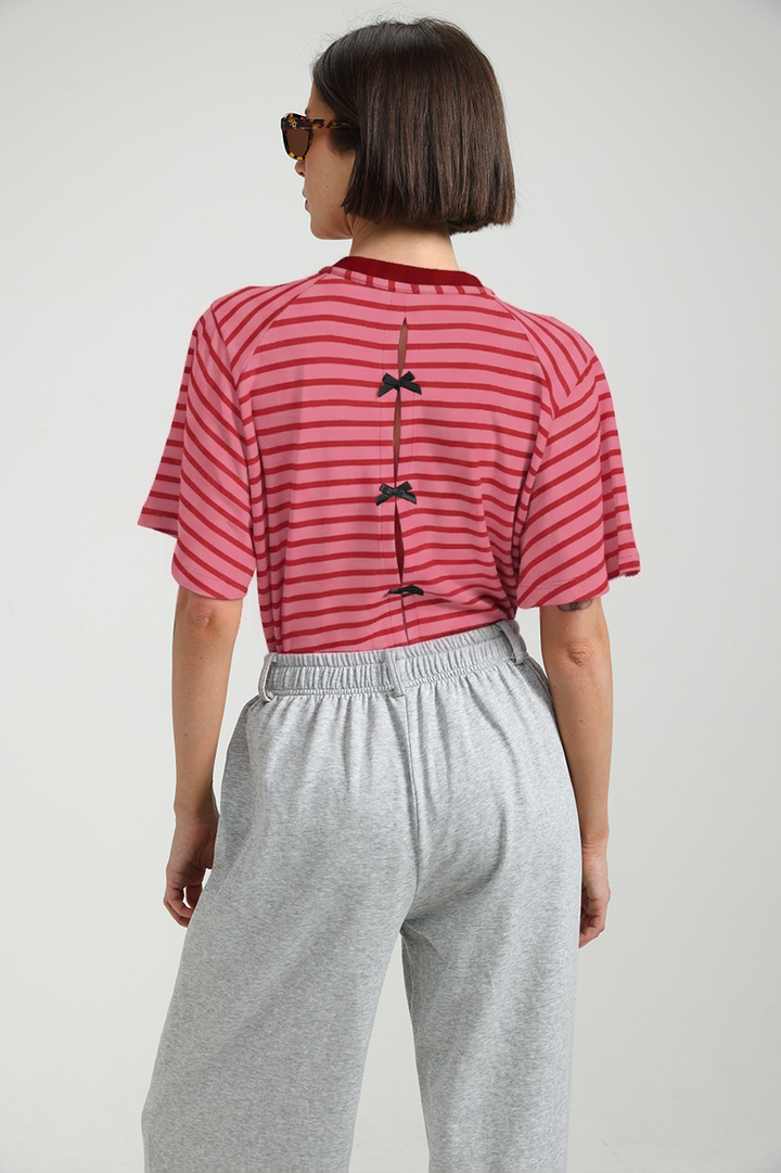 Candy Pink Striped Bodysuit