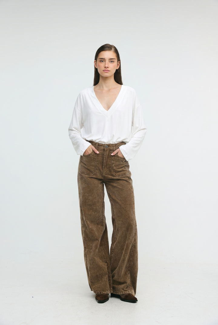 Star 546 Brown Corduroy Denim