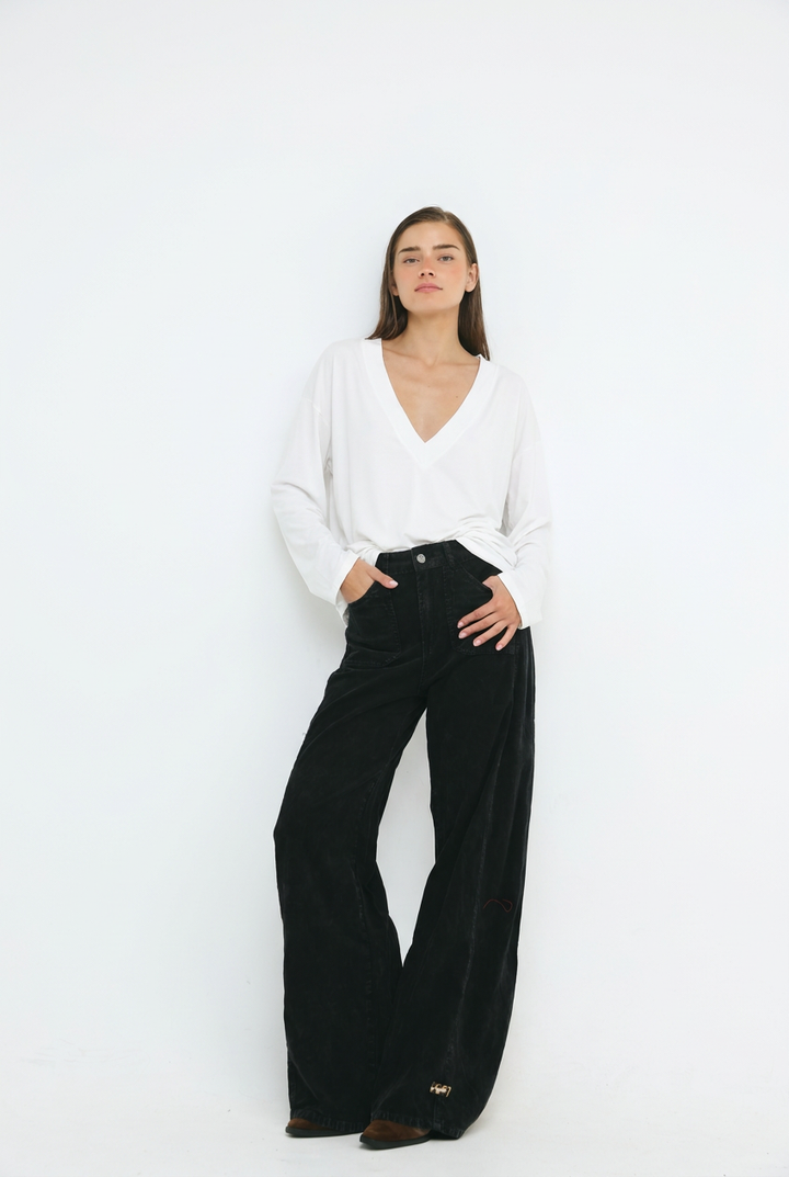 Star 546 Black Corduroy Denim