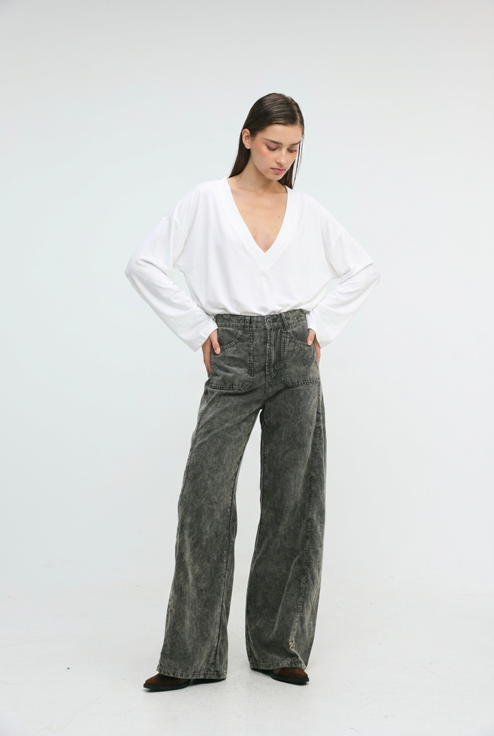 Star 546 Grey Corduroy Denim