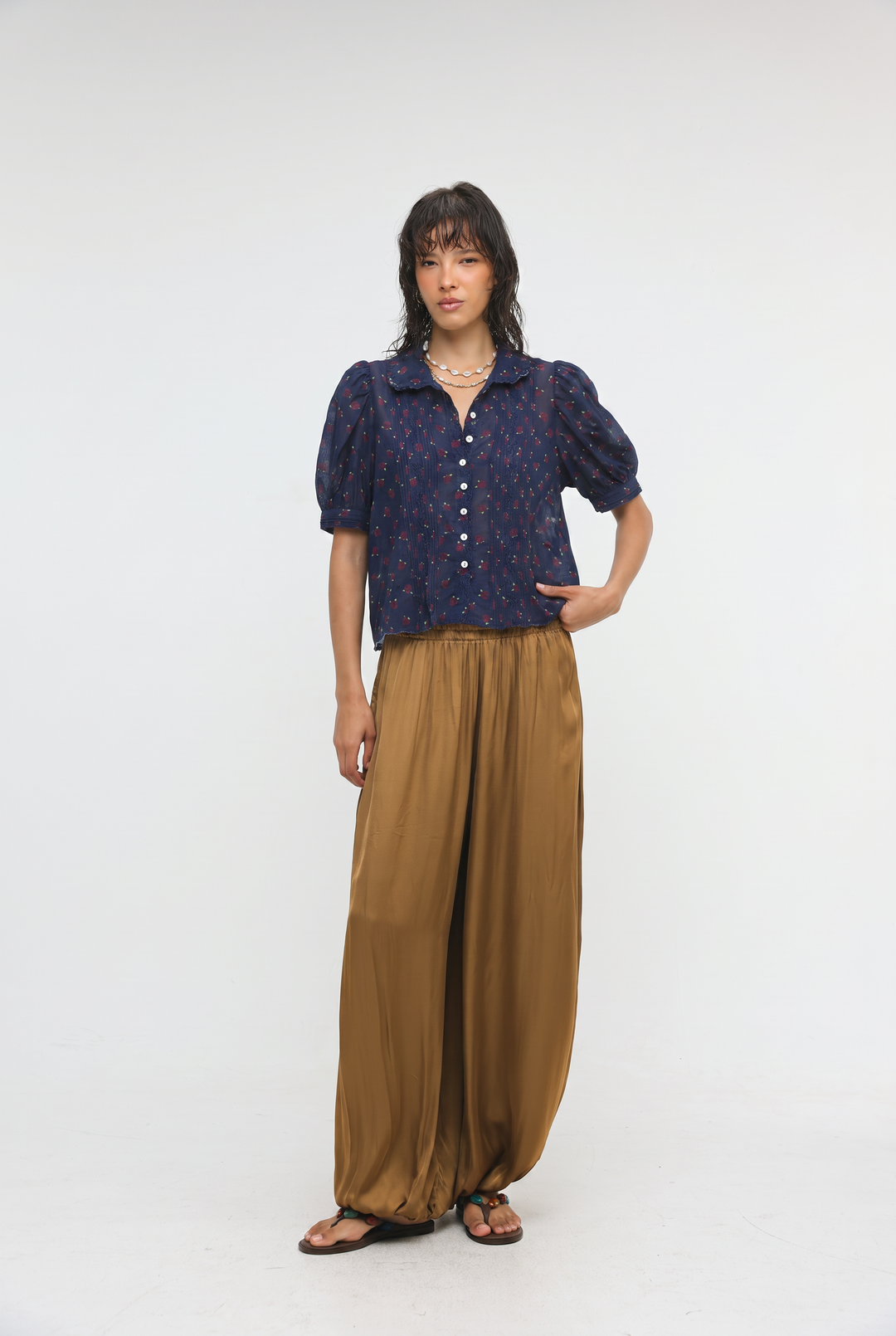 Floral Blue Blouse