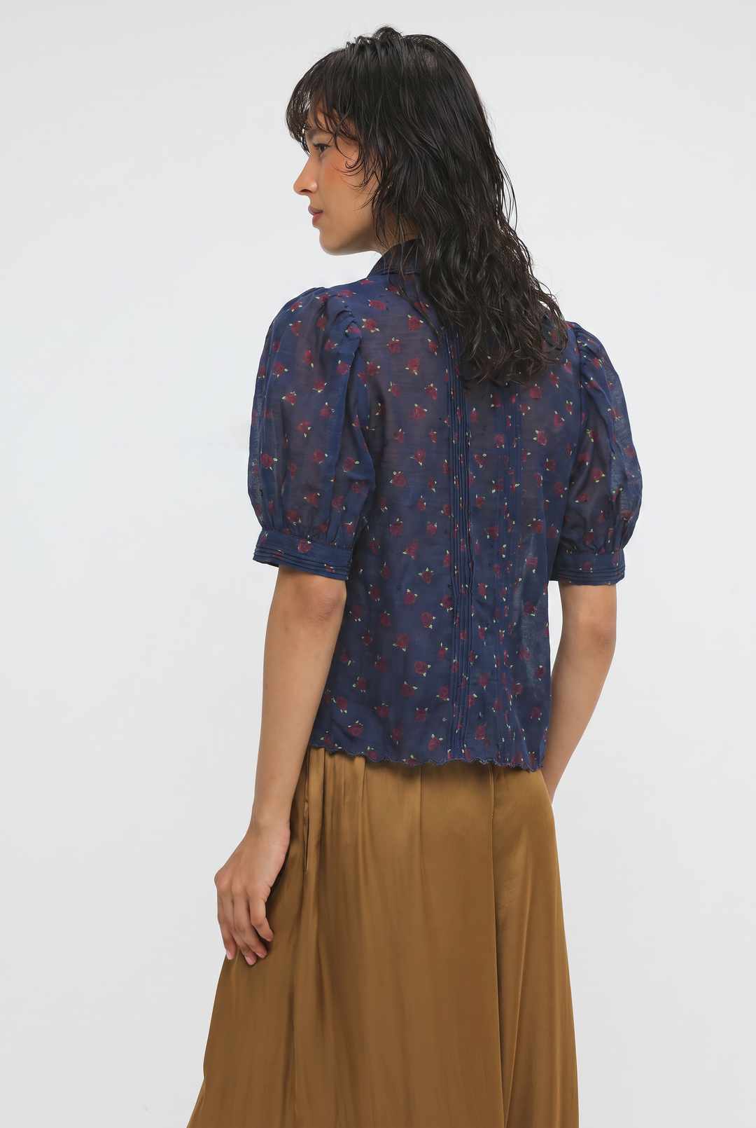 Floral Blue Blouse