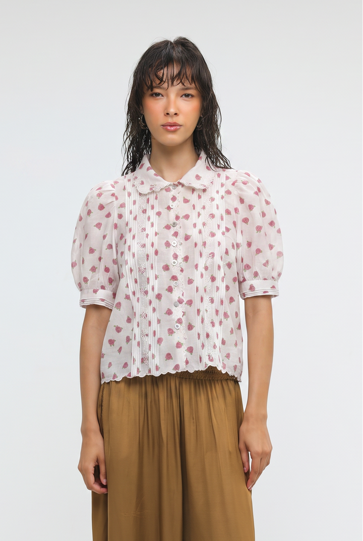 Floral Cream Blouse