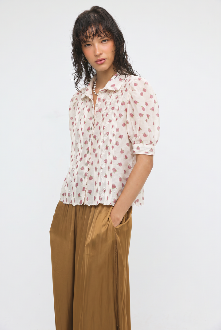 Floral Cream Blouse