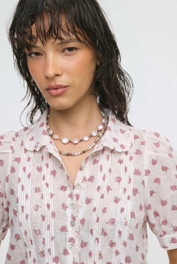 Floral Cream Blouse