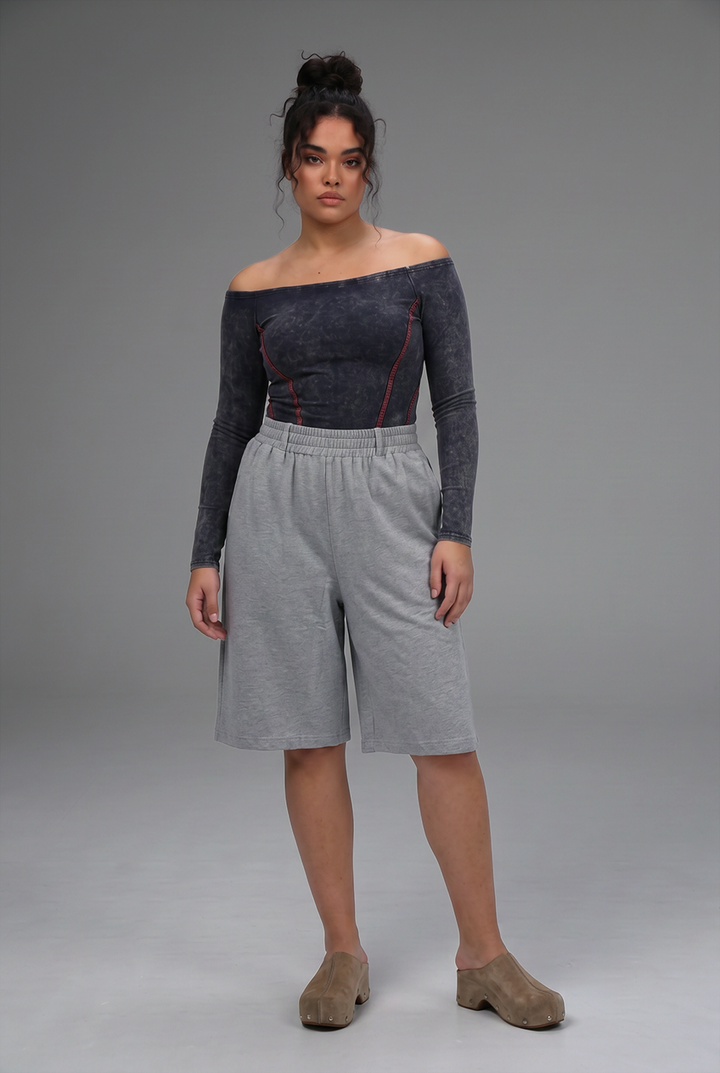 Daniela's Grey Bermuda Shorts