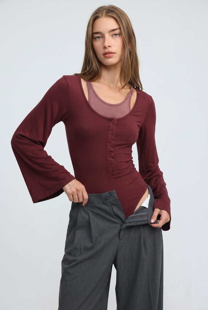 Duplicate Wine Bodysuit
