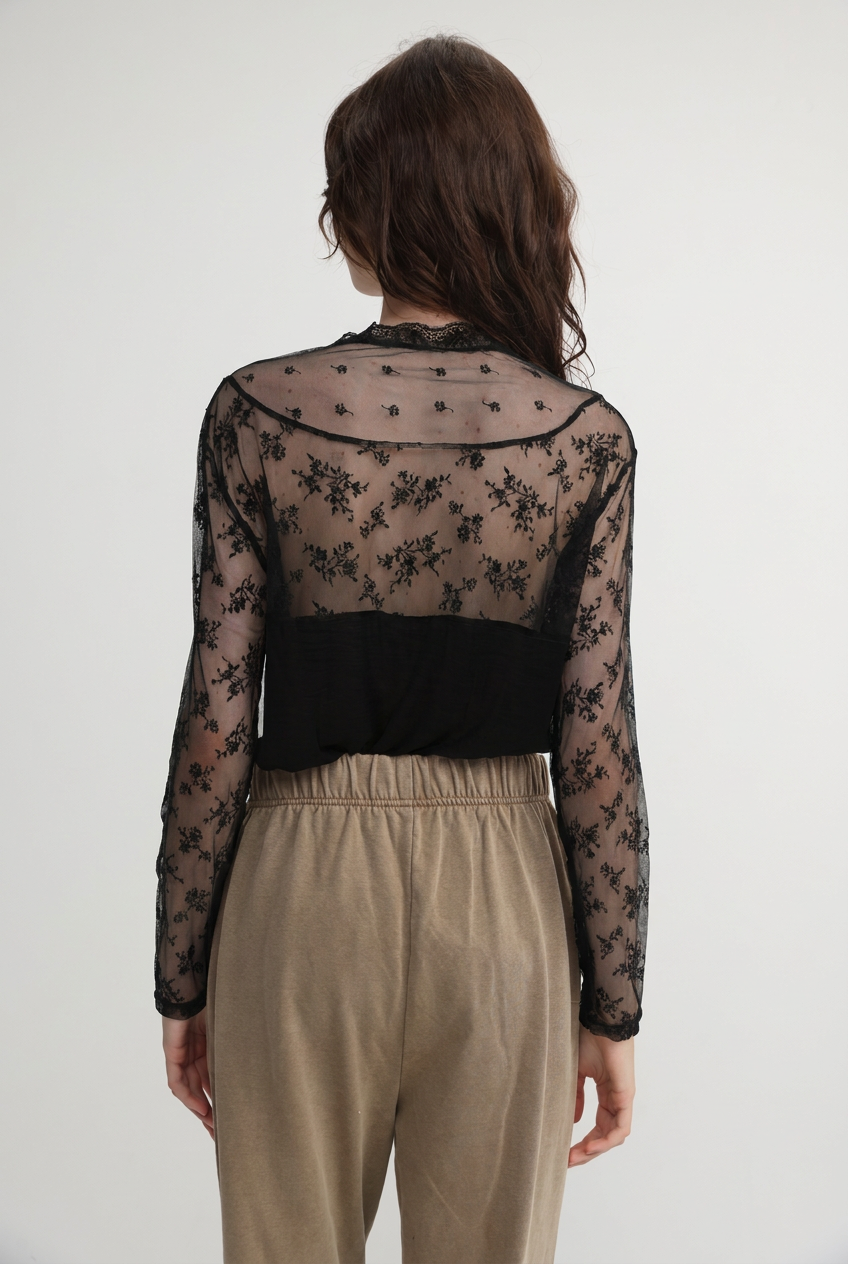 Victory Black Lace Shirt