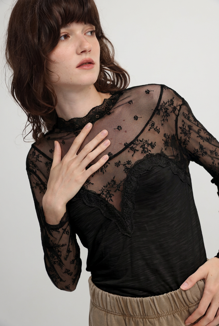 Victory Black Lace Shirt
