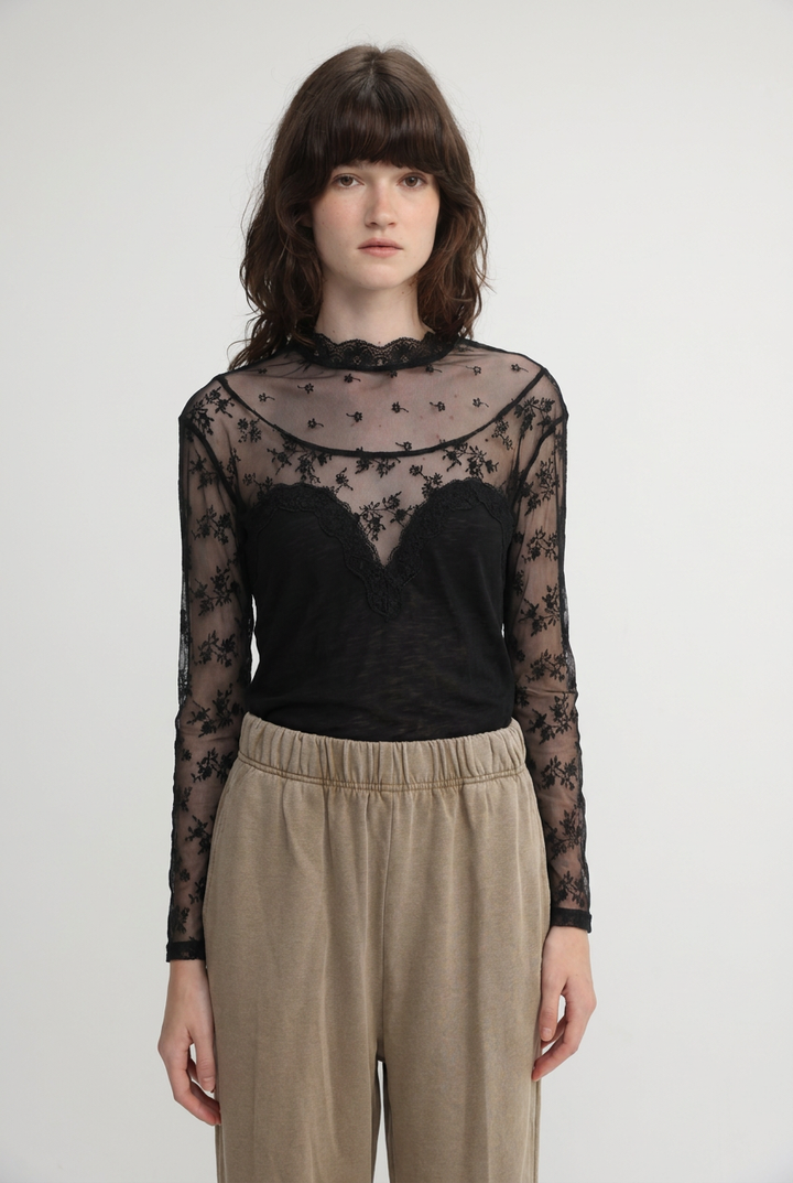 Victory Black Lace Shirt