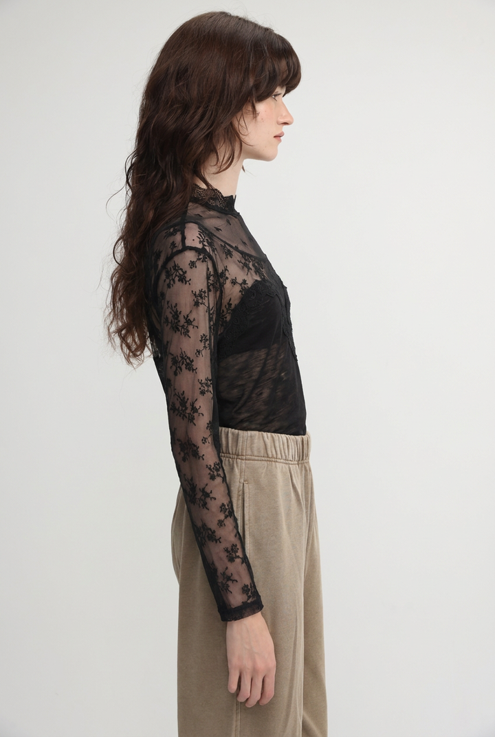 Victory Black Lace Shirt