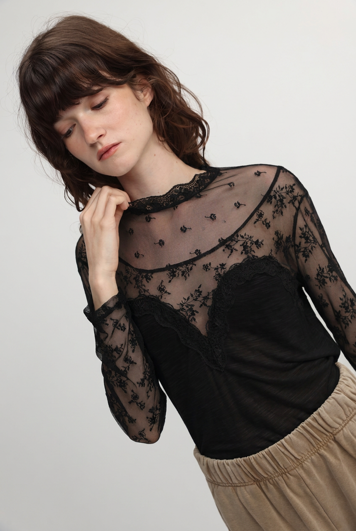 Victory Black Lace Shirt