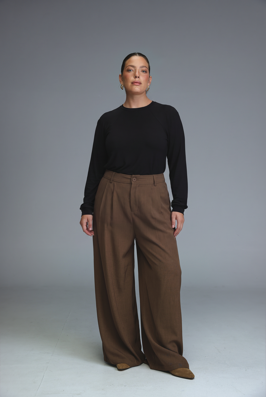 Wide Leg Tailored Black Bottoms