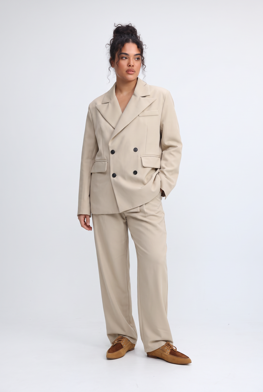 Oversized Tailored Grey Blazer