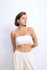White Strapless Top