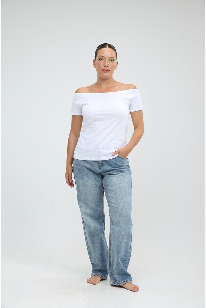 Clean49 Black Off Shoulder Top