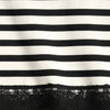 Boyfriend Black Striped T-Shirt